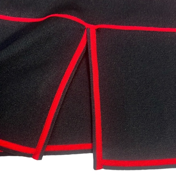 Ming Wang Black and Red Open Front Long Sleeve Knit Cardigan Size Large - Picture 6 of 12